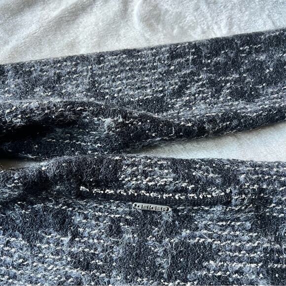 Geiger Grey Floral Wool Longline Cardigan Sweater Jacket 40 - Picture 9 of 10